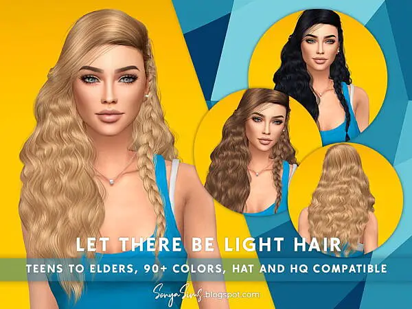 Let There be Light Hair ~ Sonya Sims for Sims 4