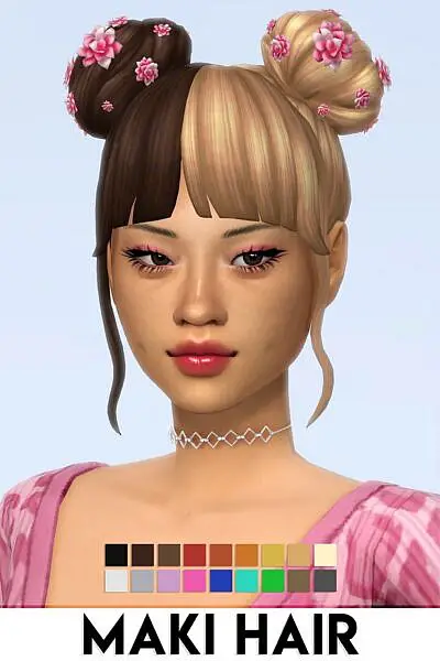 Maki Hair ~ IMVikai for Sims 4