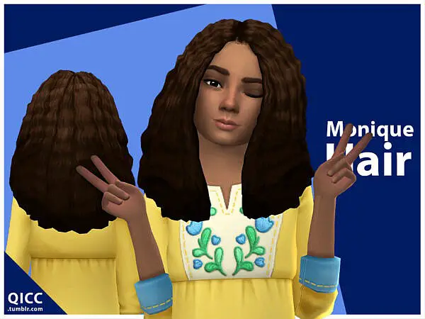 Monique Hairstyle by qicc ~ The Sims Resource for Sims 4