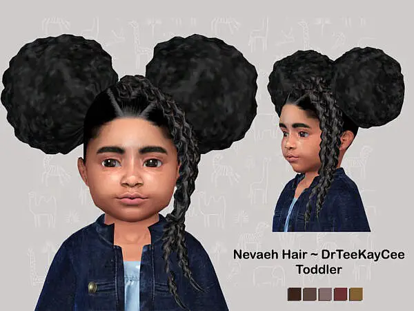 Nevaeh HairToddler by drteekaycee ~ The Sims Resource for Sims 4