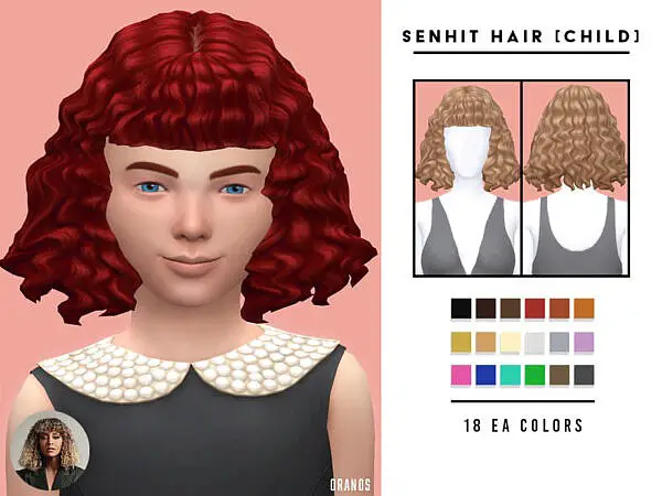 OranosTR Senhit Hair Child ~ The Sims Resource for Sims 4