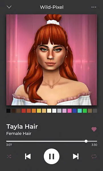 Tayla Hair Set ~ In My Dreams for Sims 4