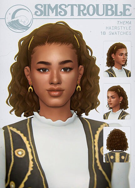 Thema Hair ~ Simstrouble for Sims 4