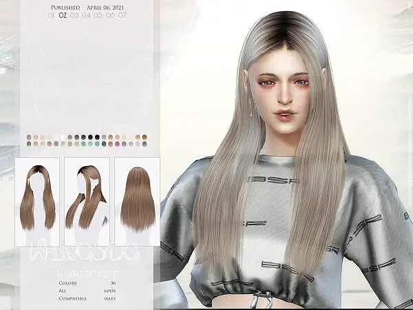 WINGS TO0403 hair ~ The Sims Resource for Sims 4