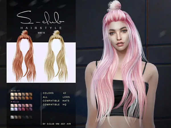 WM Hair 202114 by S Club ~ The Sims Resource for Sims 4