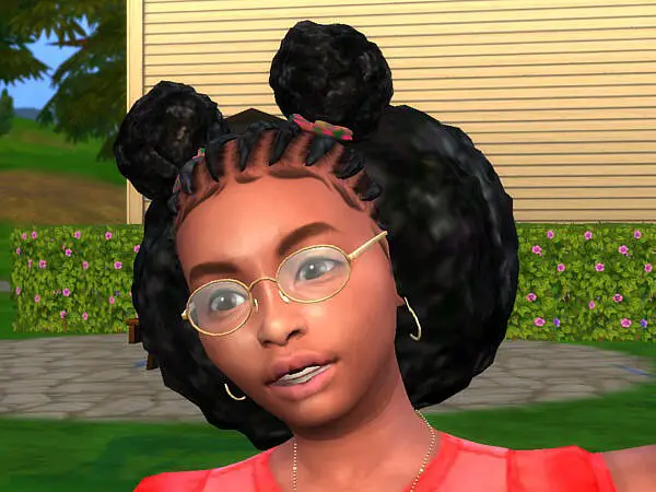 Braided WonderHair for Child by drteekaycee ~ The Sims Resource for Sims 4