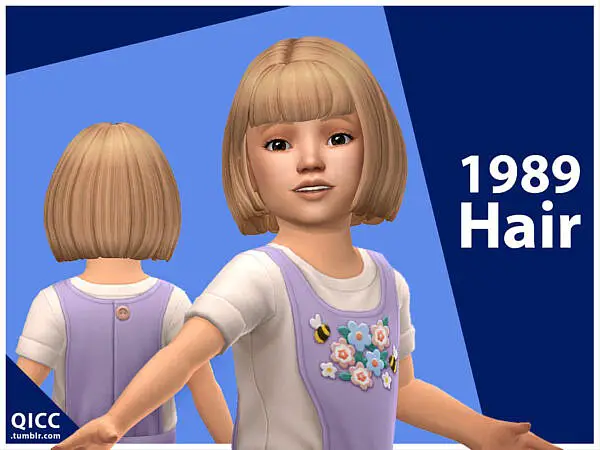 1989 Hair by qicc ~ The Sims Resource for Sims 4
