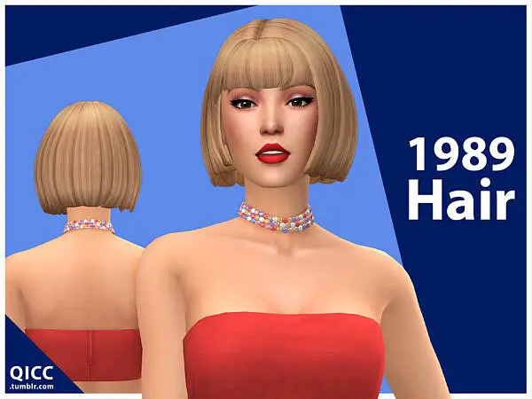 1989 Hair by qicc ~ The Sims Resource for Sims 4