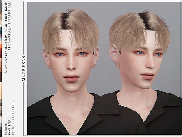 Paranoid L Hair by magpiesan ~ The Sims Resource for Sims 4