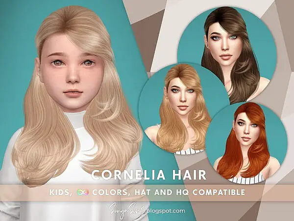 Cornelia Hair ~ Sonya Sims for Sims 4