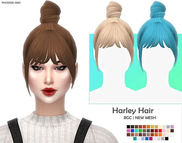 Alejandra and Harley Hairs ~ Phoenix Sims for Sims 4