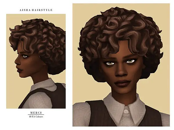 Aisha Hairstyle by Merci ~ The Sims Resource for Sims 4