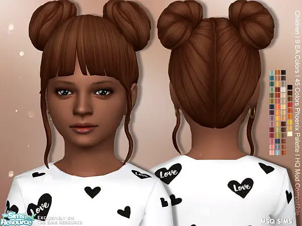 Alena Hair Children by MSQSIMS ~ The Sims Resource for Sims 4