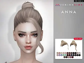 Anna Hairstyle 149 by TsminhSims