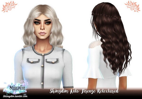 Anto `s Firenze Hair Retexture ~ Shimydim - Sims 4 Hairs