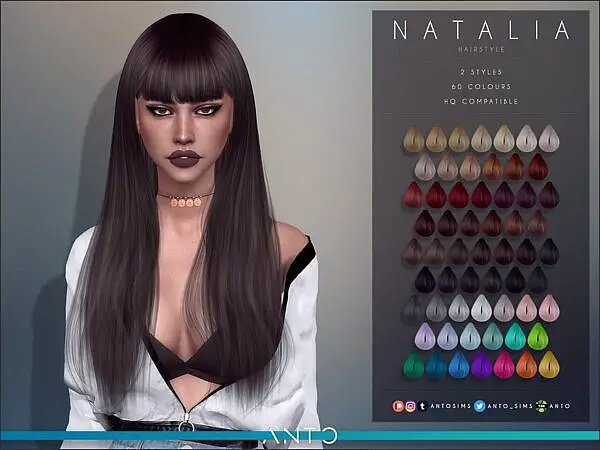 Anto`s Natalia hairstyle ~ The Sims Resource for Sims 4
