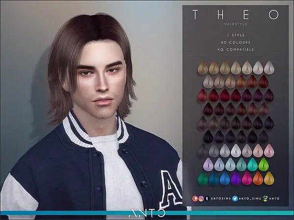 Anto`s Theo Hairstyle ~ The Sims Resource for Sims 4