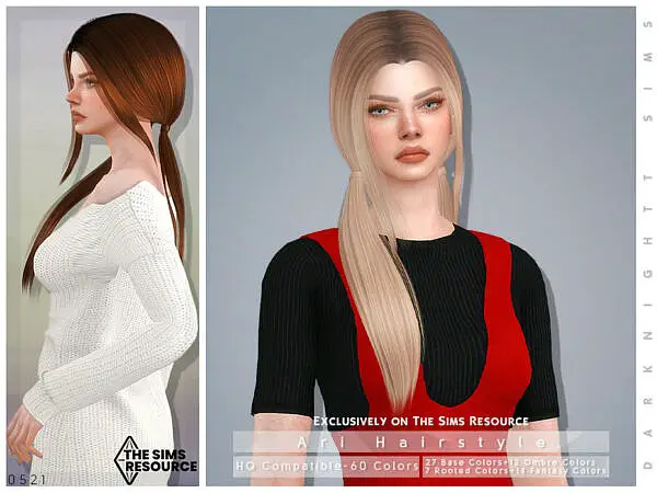 Ari Hairstyle by DarkNighTt ~ The Sims Resource for Sims 4