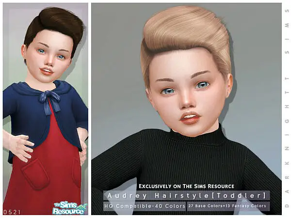 Audrey Hairstyle by DarkNighT ~ The Sims Resource for Sims 4