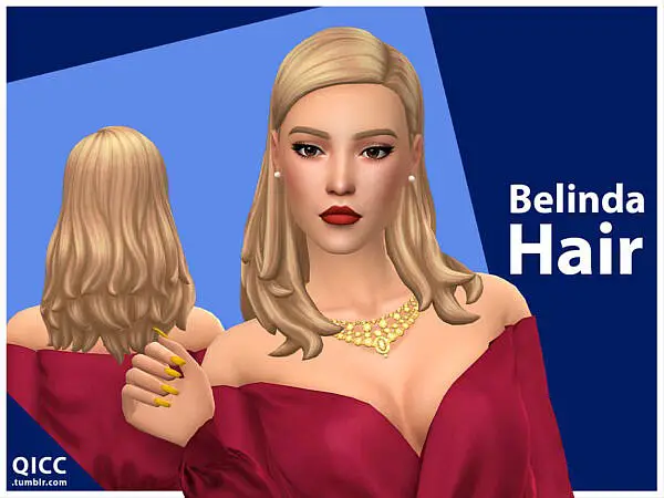 Belinda Hair by qicc ~ The Sims Resource for Sims 4