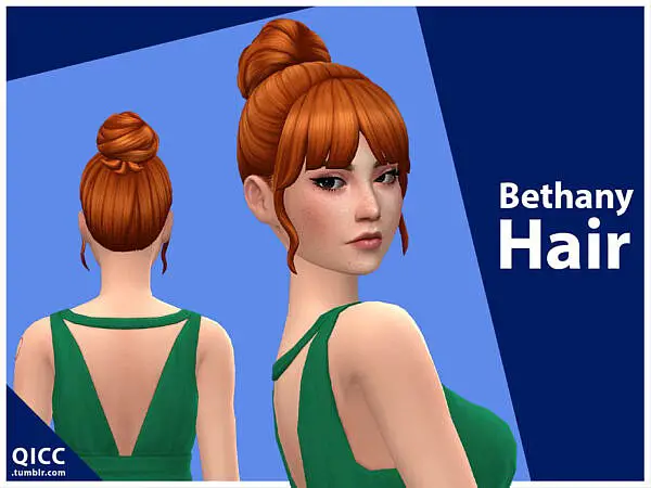 Bethany Hairstyle by qicc ~ The Sims Resource for Sims 4