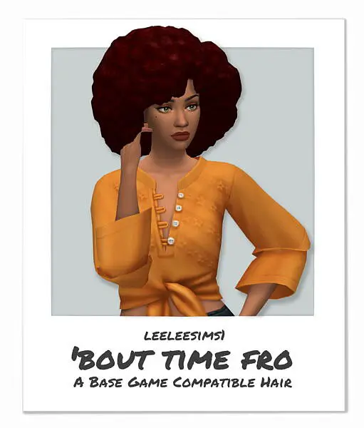 Bout Time Fro Hair ~ Leelee Sims for Sims 4