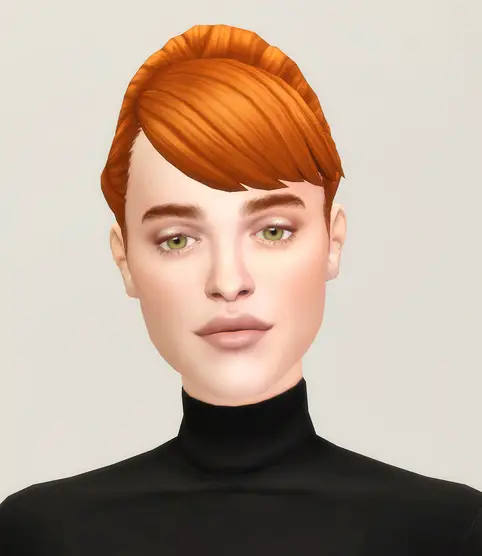 Chloe Bun Hair ~ Rusty Nail for Sims 4