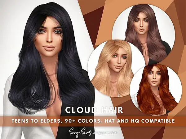 Cloud Hair ~ Sonya Sims for Sims 4