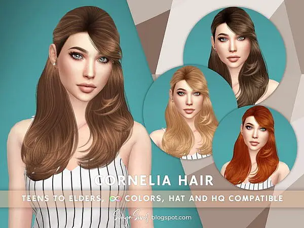 Cornelia Hair ~ Sonya Sims for Sims 4