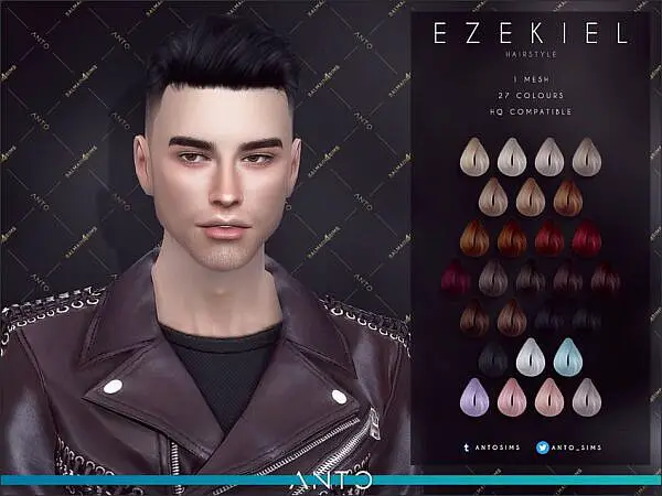 Anto`s Ezekiel Hairstyle ~ The Sims Resource for Sims 4