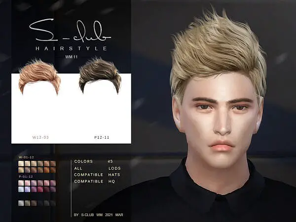 Hair 202122 by S Club ~ The Sims Resource for Sims 4
