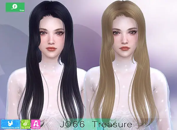 J066 Treasure Hairstyle ~ NewSea for Sims 4