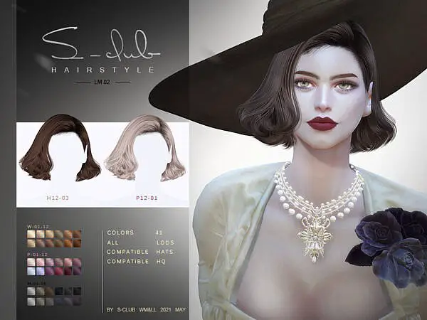 LW Hair 202102 by S Club ~ The Sims Resource for Sims 4