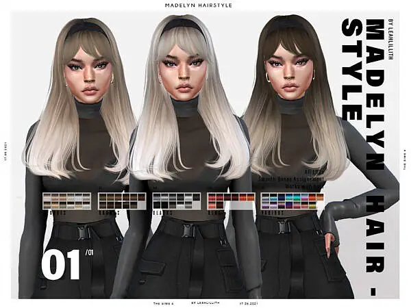 LeahLillith Madelyn Hair ~ The Sims Resource for Sims 4