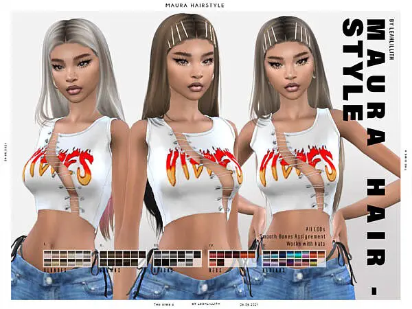 LeahLillith`s Maura Hairstyle ~ The Sims Resource for Sims 4