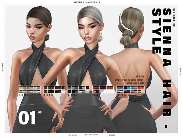 LeahLillith Sienna Hairstyle Set ~ The Sims Resource for Sims 4