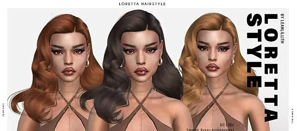 Loretta Hairstyle by Leah Lillith ~ The Sims Resource for Sims 4