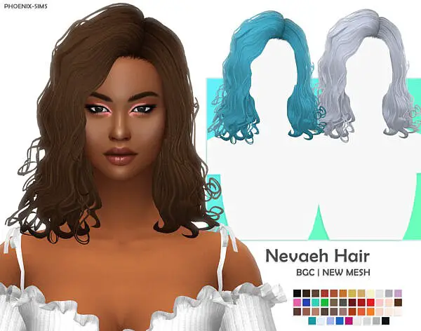 Nevaeh and Aubree Hairs ~ Phoenix Sims for Sims 4