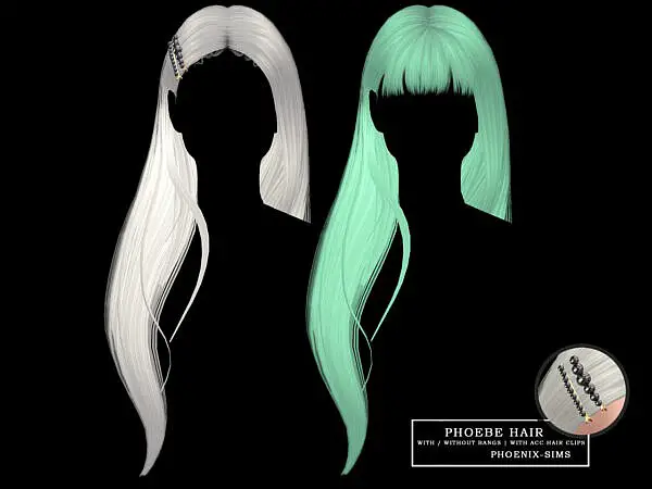 Danna, Gemma, Moonstar and Phoebe Hairs ~ Phoenix Sims for Sims 4