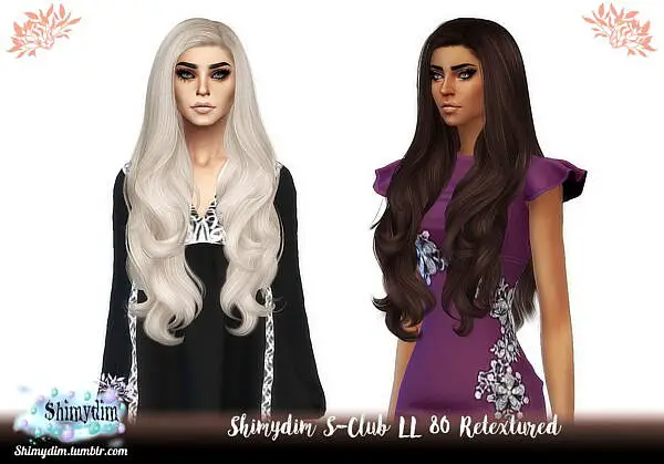 S Club`s LL 80 Hair Retexture ~ Shimydim for Sims 4