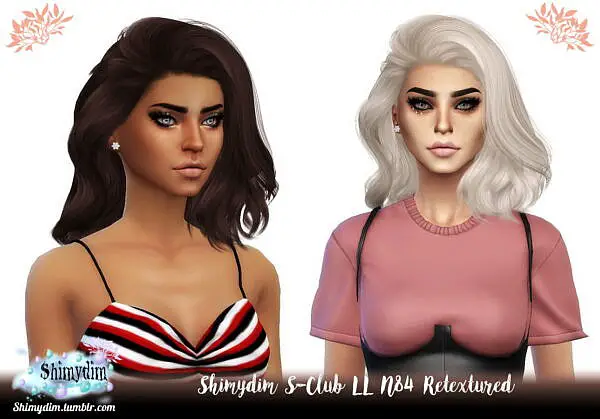 S Club`s LL N84 Hair Retextured ~ Shimydim for Sims 4