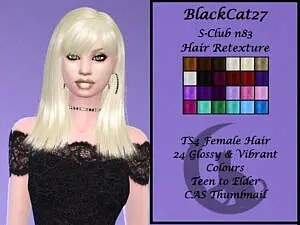 S-Club`s N83 Hair Retexture by BlackCat27