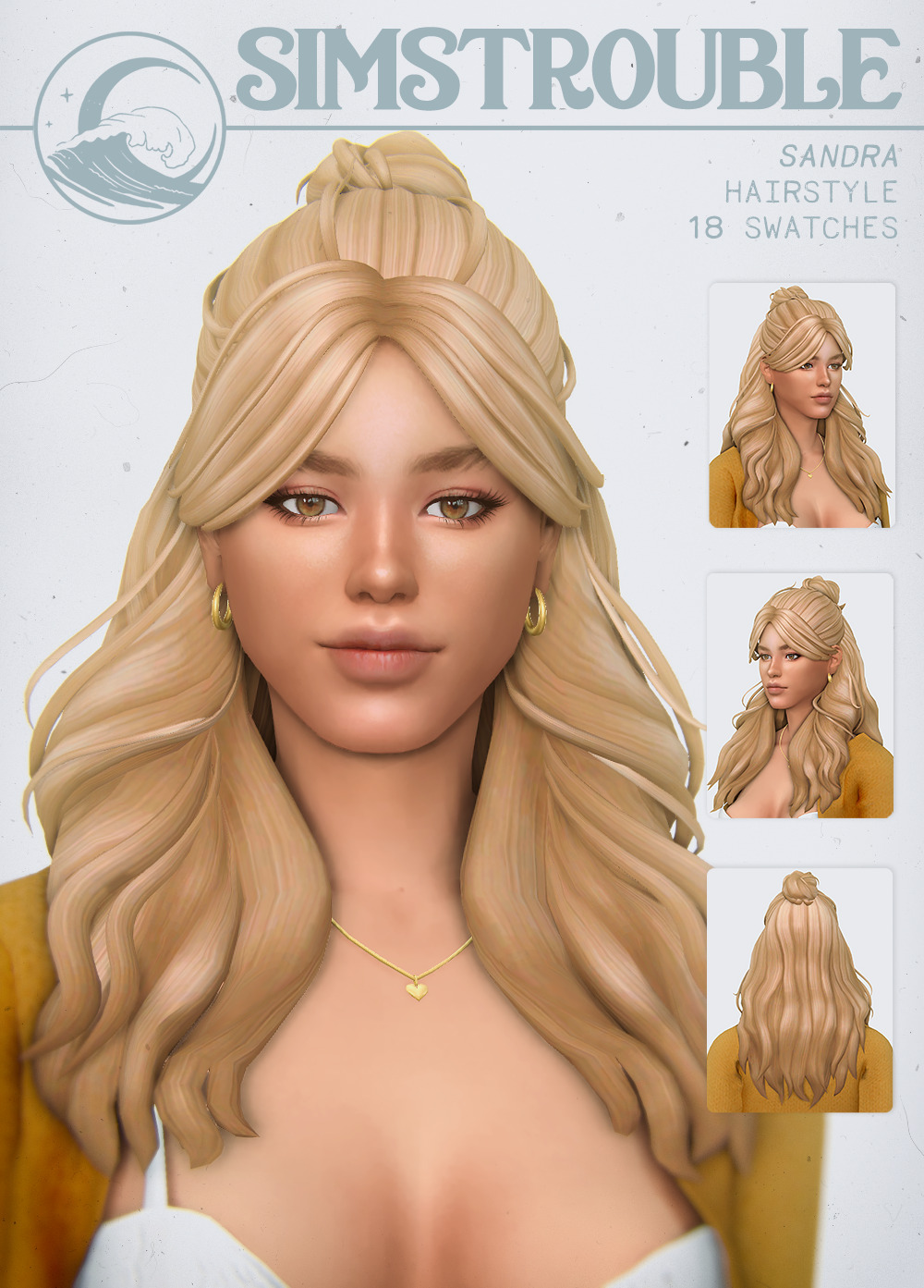 Sandra Hair ~ Simstrouble - Sims 4 Hairs