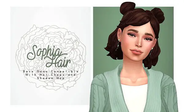 Sophia Hair ~ Isjao for Sims 4