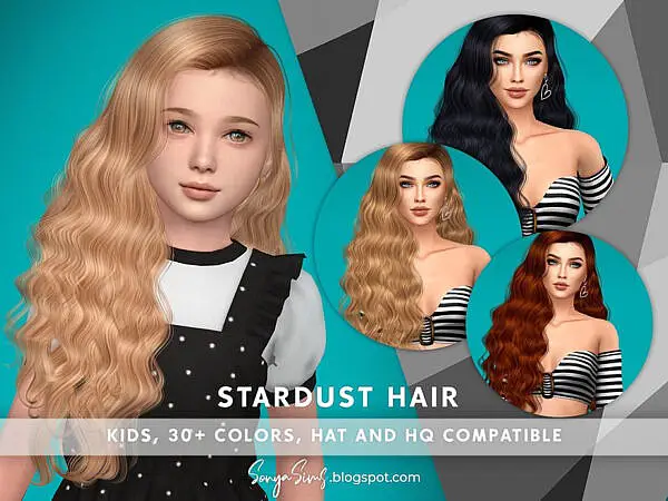 Stardust Hair KG by SonyaSimsCC ~ The Sims Resource for Sims 4