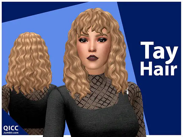 Tay Hairstyle by qicc ~ The Sims Resource for Sims 4