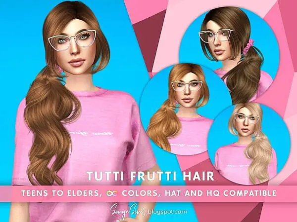 Tutti Frutti Hair ~ Sonya Sims for Sims 4