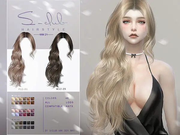 WM Hair 202121 by S Club ~ The Sims Resource for Sims 4