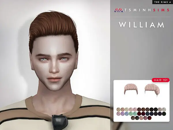 William Hairstyle by TsminhSims ~ The Sims Resource for Sims 4