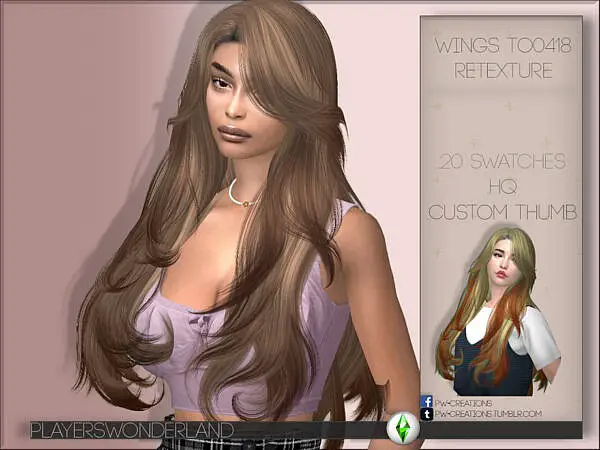 Wings TO0418 Hair Retexture by PlayersWonderland ~ The Sims Resource for Sims 4